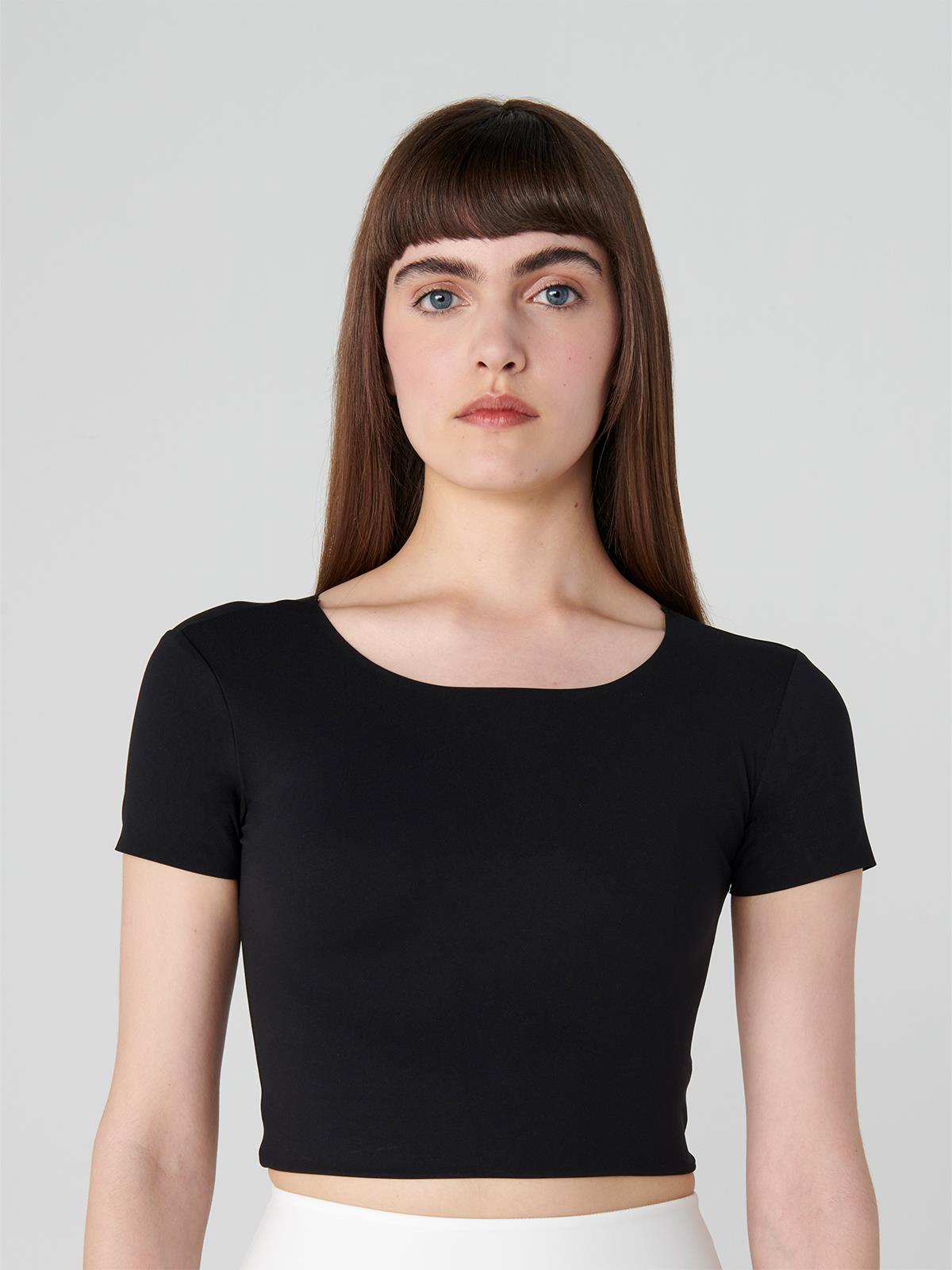 Push Up Crop Light Black